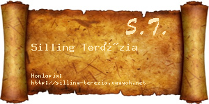 Silling Terézia névjegykártya